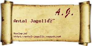 Antal Jagelló névjegykártya